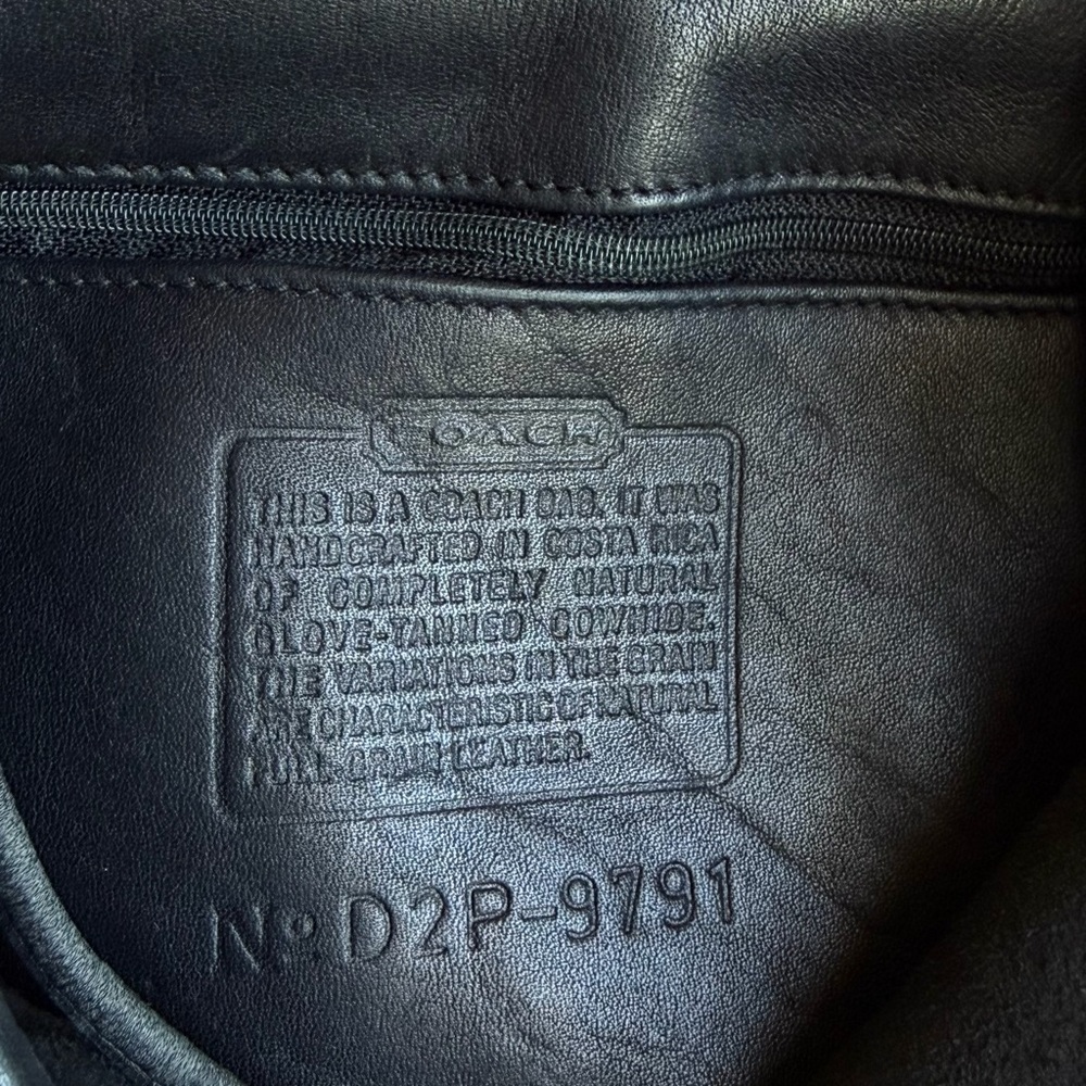 Vintage 90's Coach Black Leather Daypack 9791 Vtg Turnlock Backpack - Picture 10 of 16